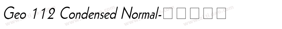 Geo 112 Condensed Normal字体转换